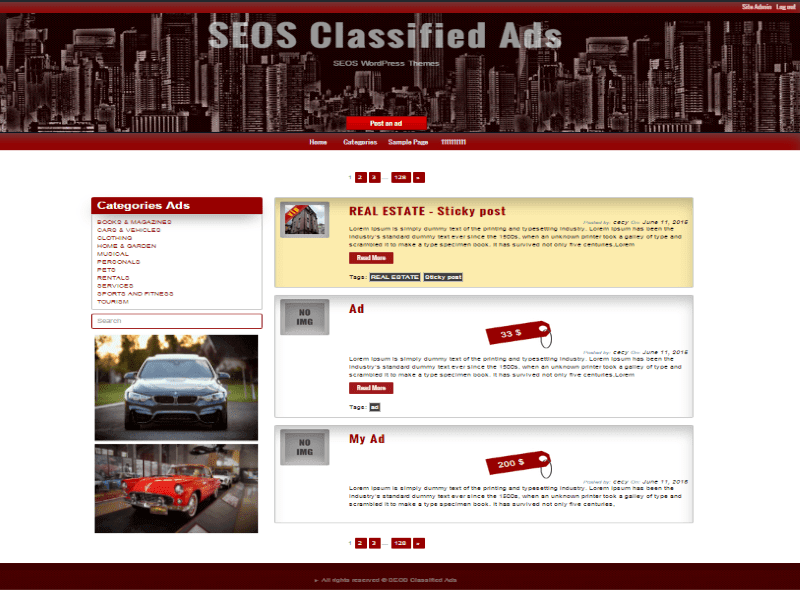 Hand Picked Classified Templates