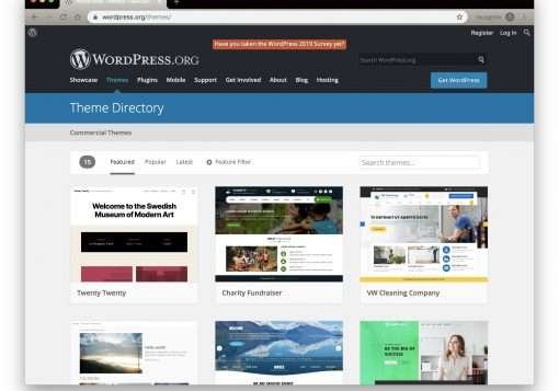WordPress.org Theme Search