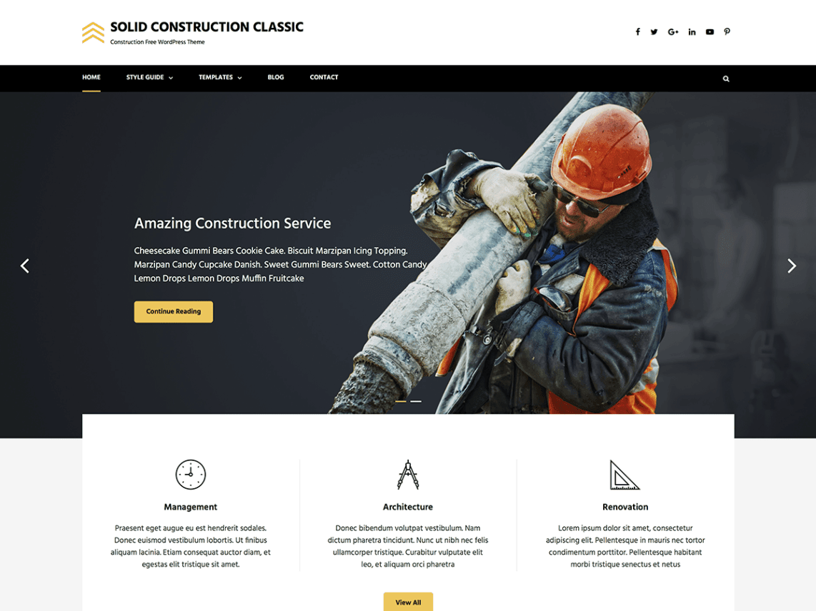 Free Construction WordPress Themes