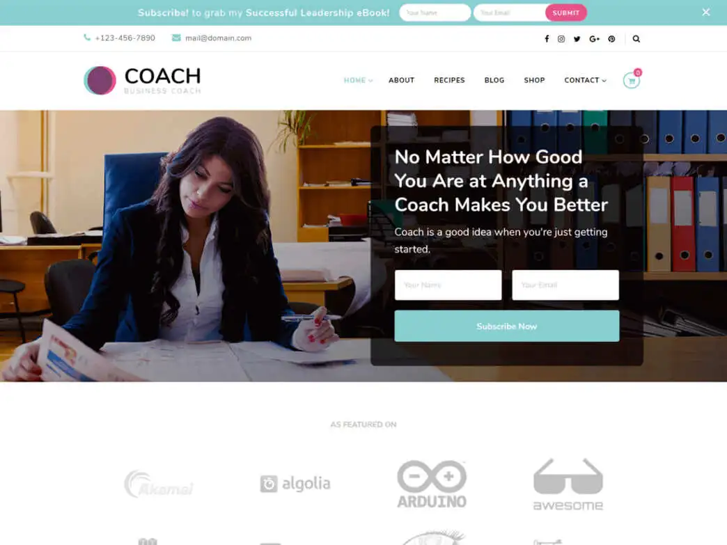 Blossom Coach is one of the best Coach WordPress themes