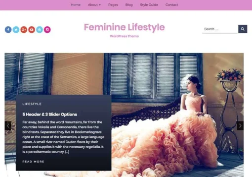Feminine Lifestyle WordPress theme