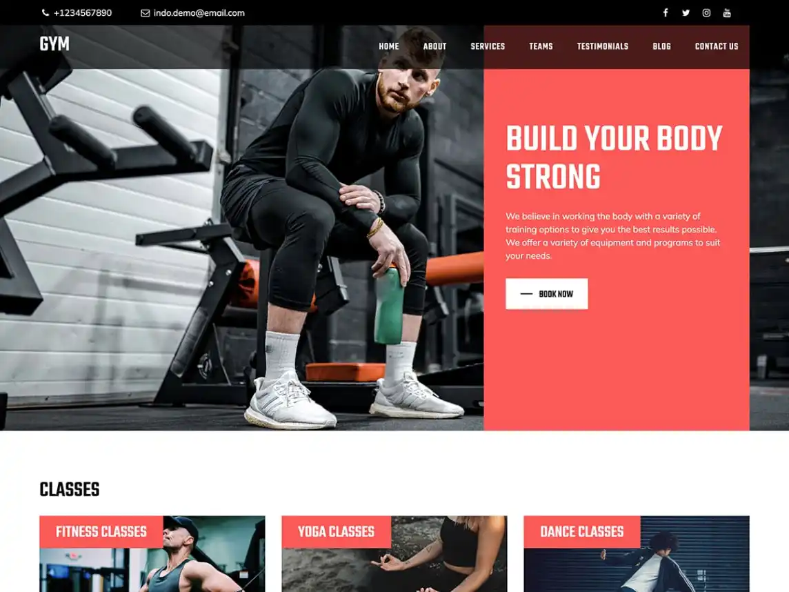 Fitness WordPress theme