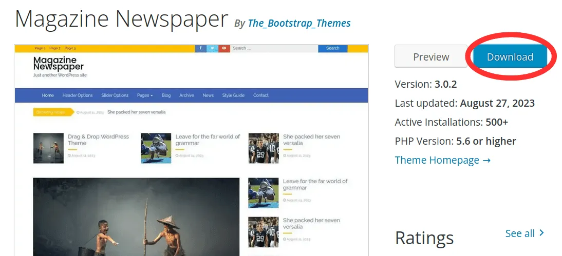 How to Install WordPress Theme: Download theme from Repository