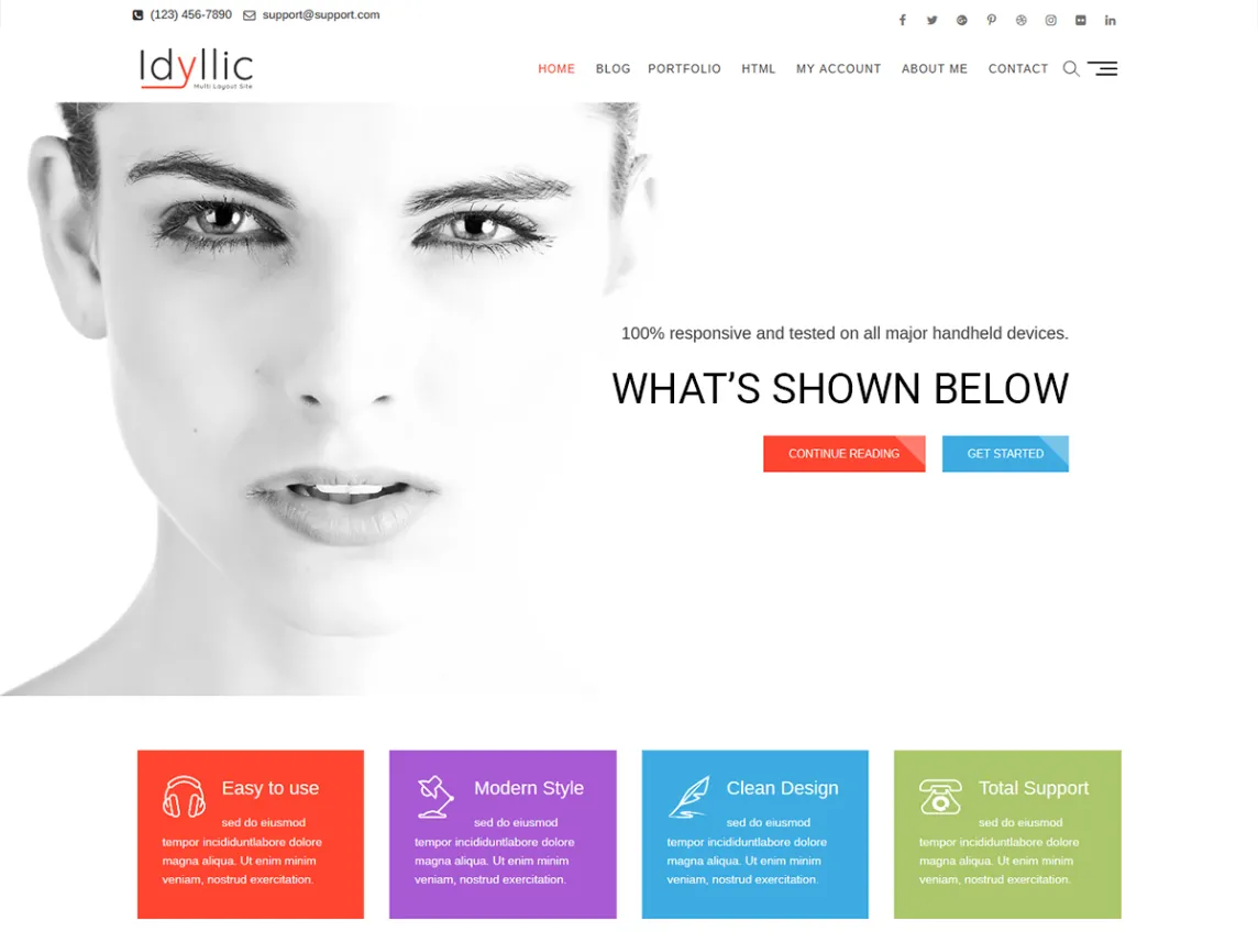 Idyllic is one of the best WordPress fashion themes