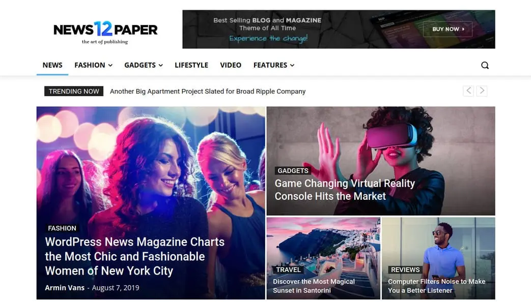 Newspaper theme is one of the best WordPress themes for magazines