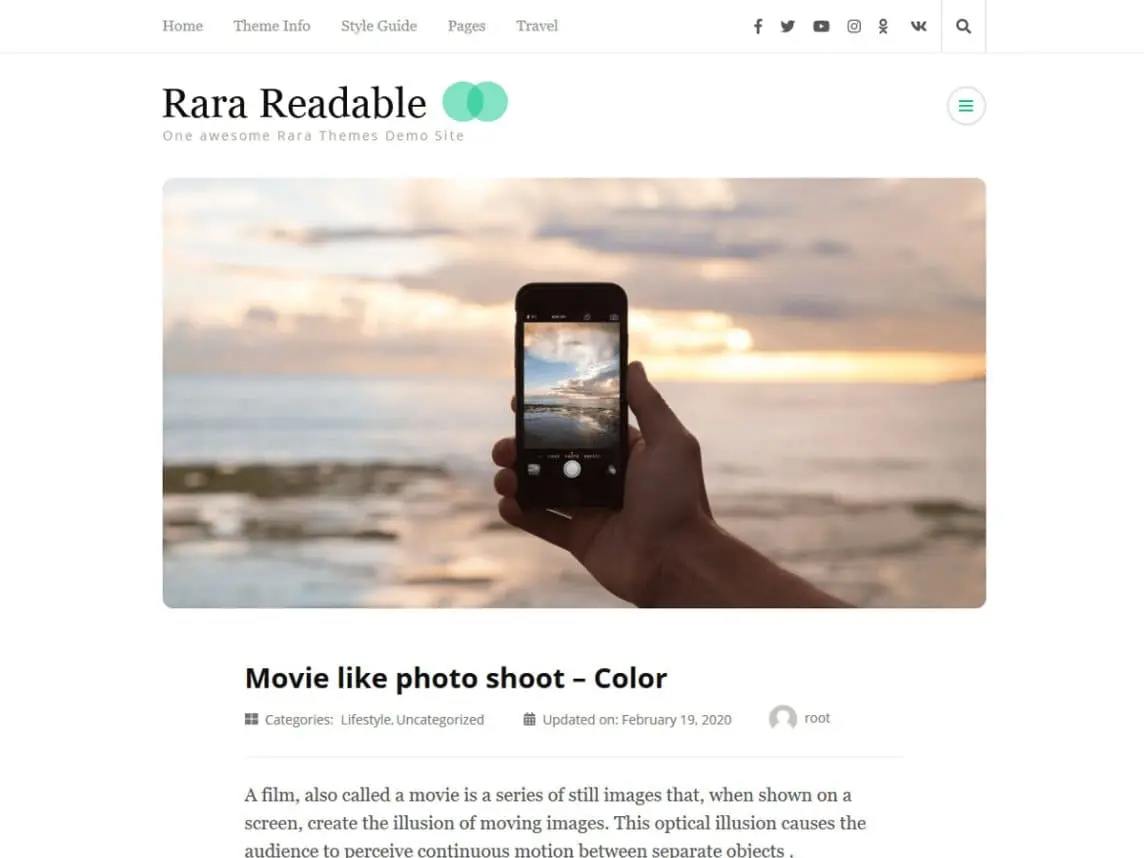 Rara Readable is one of the best WordPress blog themes