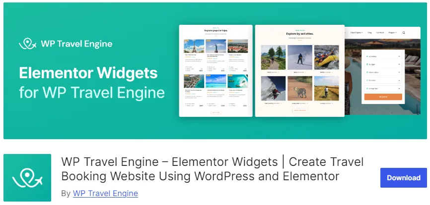 WP Travel Engine Elementor widgets plugin